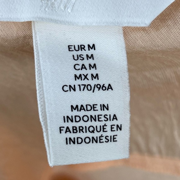 ☘️ H&M Semi-sheer Mini Dress/ Tunic in Pale/ Pastel Orange, M - Picture 3 of 15